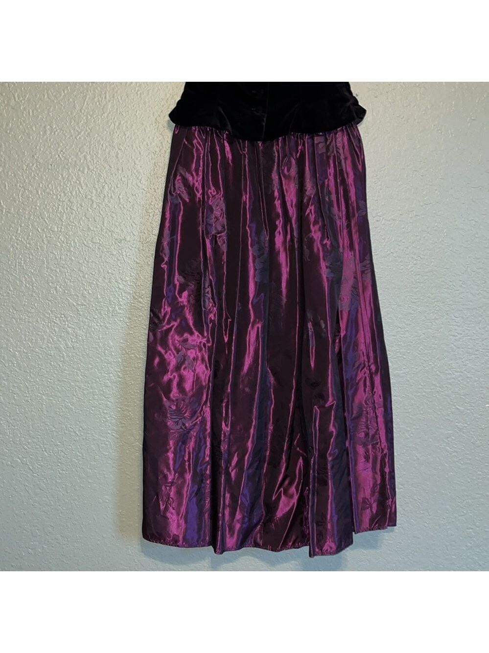 Laura Ashley Vintage 80s Velvet Strapless Gown - Picture 8 of 12